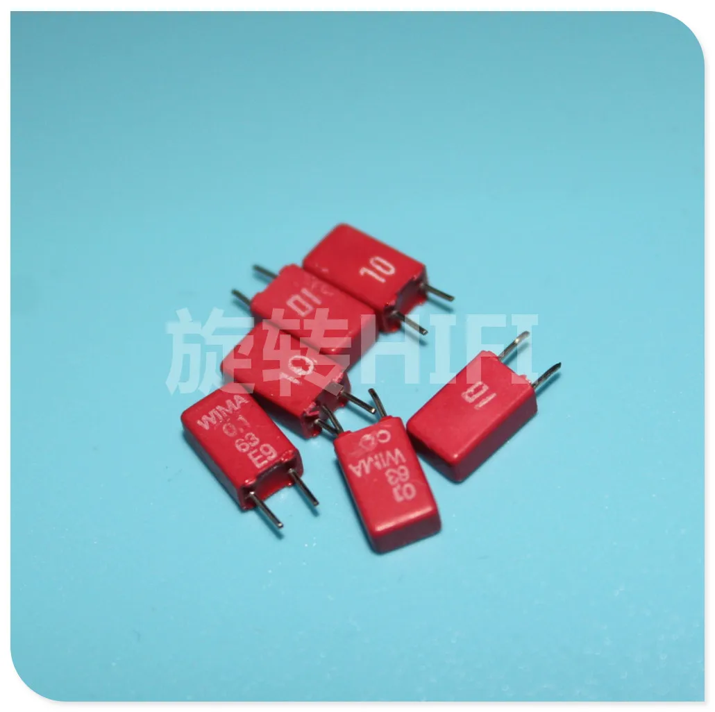 Оригинальный teardown RED WIMA MKS02 20 шт. 0 1 мкФ 63 в 100NF 104/63 p2.5 104 100nF/63 мкФ/63 в|Аксессуары для