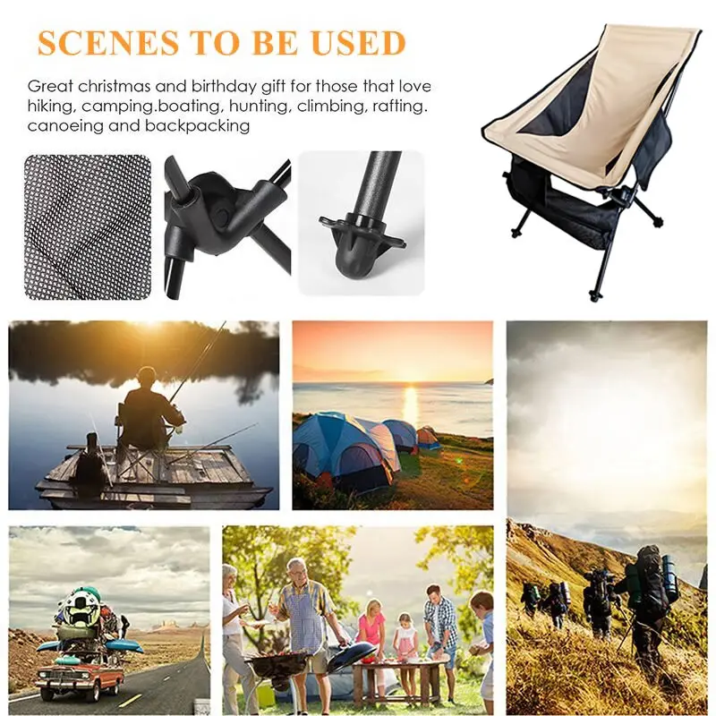 구매 야외 접이식 캠핑 의자 피크닉 하이킹 여행 레저 배낭 접이식 비치 문 의자 낚시 휴대용 낚시 의자