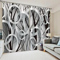 luxury blackout 3d window curtains for living room bedroom black branch curtains 3d stereoscopic curtains