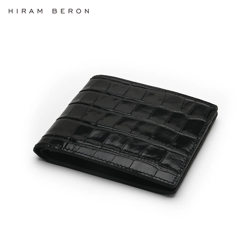 Кошелек Hiram Beron мужской с именем под заказ бумажник складной Роскошный
