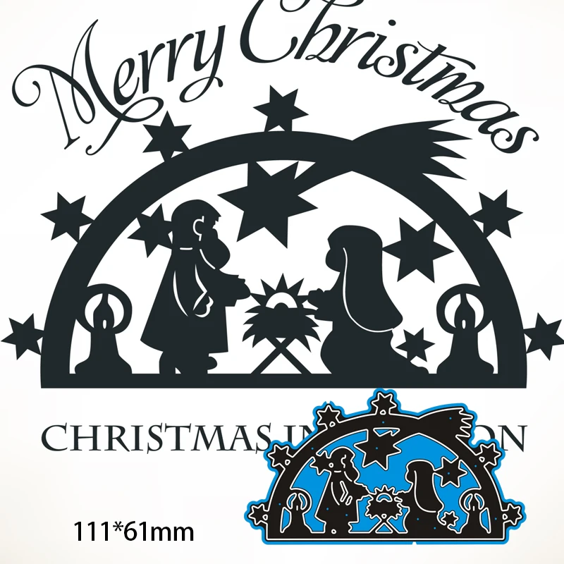 Новый резка металла умирает рождественские приглашение Трафареты DIY бумажные