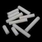 Нейлоновые шлицевые винты, белые пластиковые плоские болты M3 M4 M5