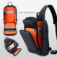 2020 new crossbody bag for usb charging men shoulder bag high quality messenger bags male waterproof short trip chest bag pack