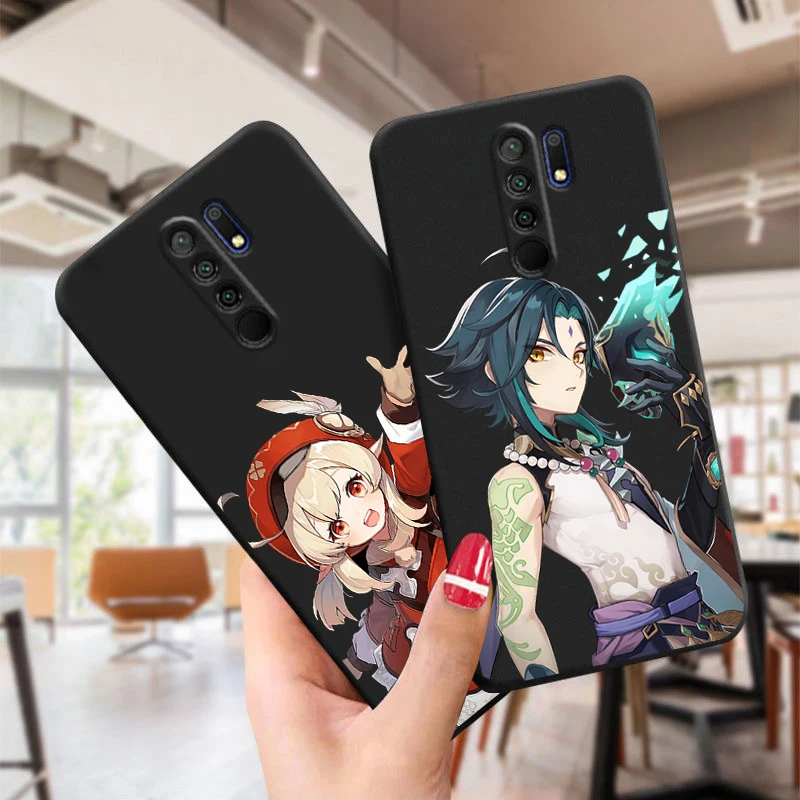 vidio game genshin impact phone case for poco m3 x3 pro f3 for xiaomi redmi note 10 pro 9c 9a 9 pro zhongli xiao anime cover free global shipping