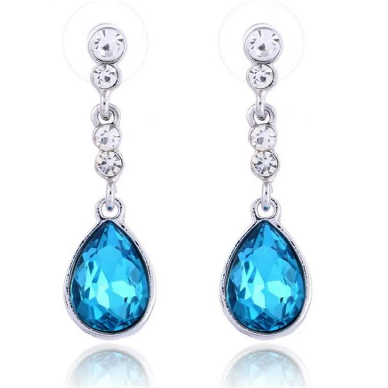 5 пар = 1 лот модные горячие цветочные формы кулон Стразы Кристалл Длинные серьги