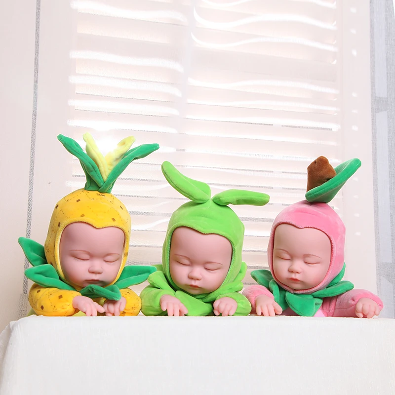 35 см Мягкая Плюшевая Кукла Спящая Детская кукла игрушки фрукты полное