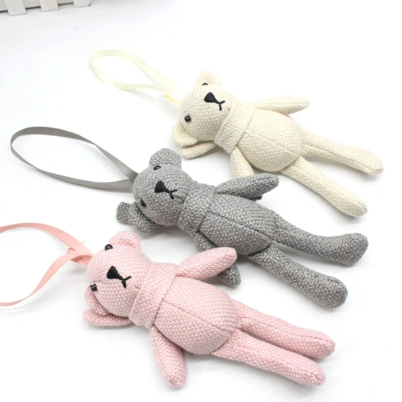 

7-дюймовое украшение для вечеринки, мягкий мини брелок для ключей, медведь, набитый своими руками