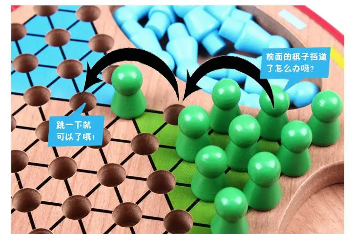 Настольные настольные шашки 2 в 1 для детей деревянные игрушки настольная игра