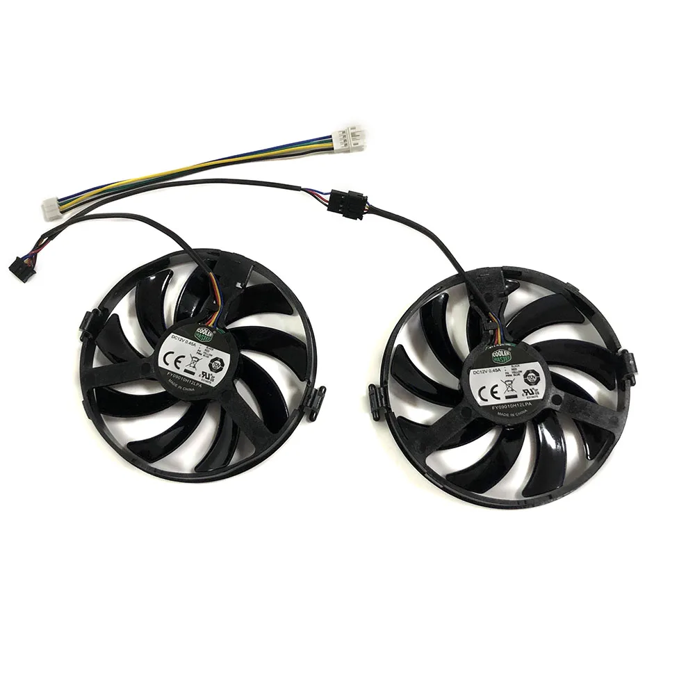 2 шт./компл. GPU радиатор FDC10H12S9 C FY09010H12LPB/охлаждающий вентилятор для XFX R9 380X R7 370 Grahics в