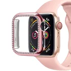 Хрустальная крышка с бриллиантами чехол для Apple Watch iwatch серии 6, 5, 4, 3 SE Блестящий защитный бампер корпус 40 мм 44 мм, 38 мм, 42 мм,