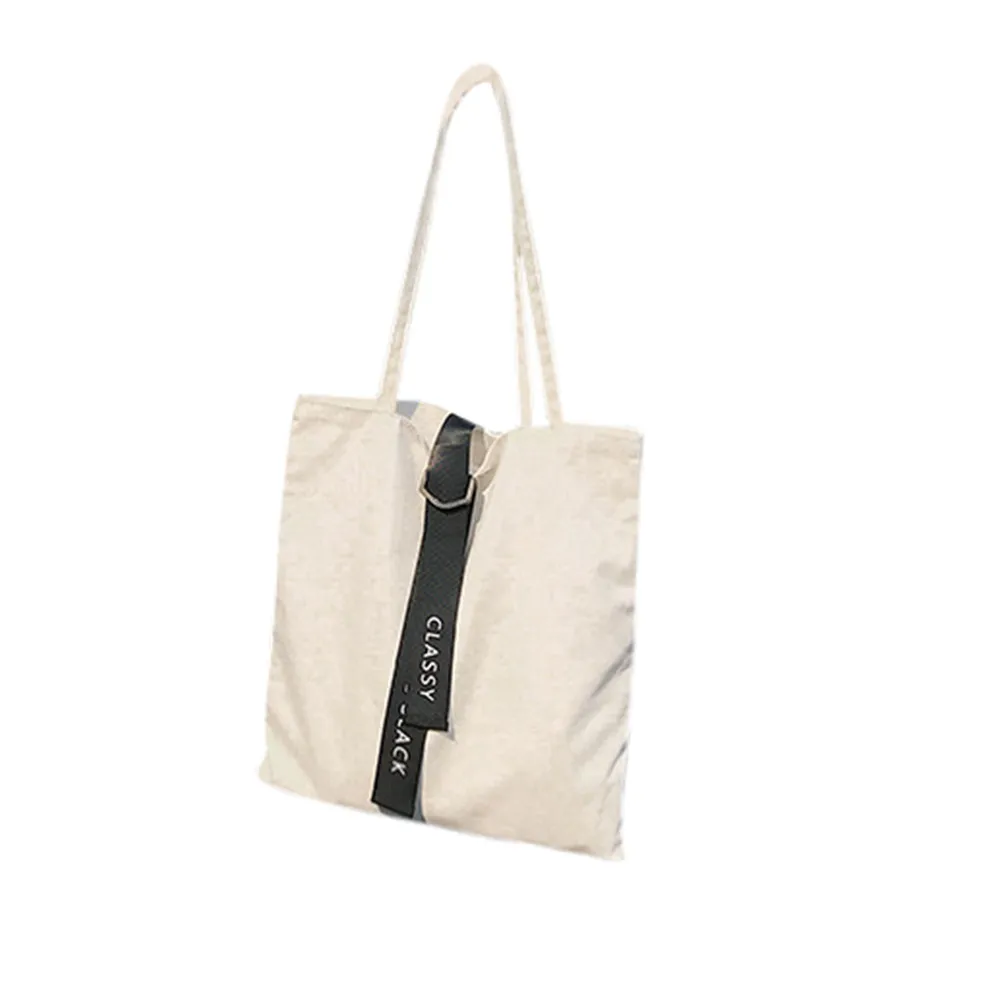 Сумка для покупок повседневная женская сумка из парусины через плечо