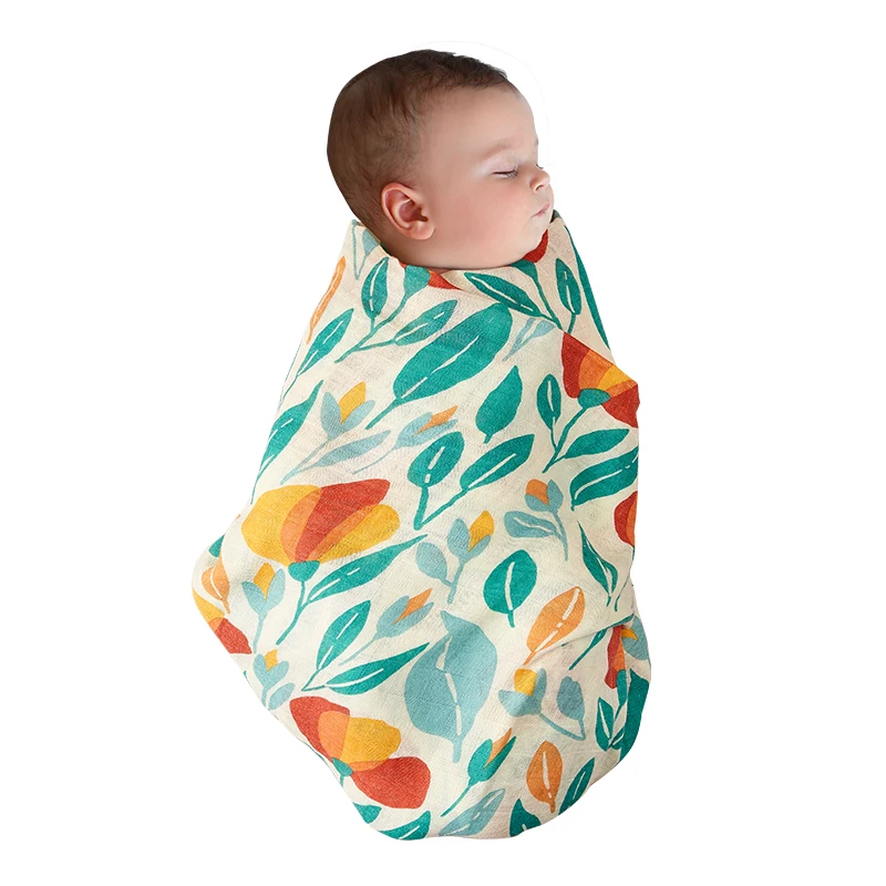 Kangobaby #My Soft Life# Bamboo Cotton Muslin Gauze Baby Blanket Nursing Cover Super Soft Rainbow Pattern Newborn Quilt