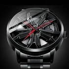Модные Роскошные спортивные часы с колесным ободом и втулкой, часы с дизайном на заказ, водонепроницаемые Креативные мужские наручные часы, мужские часы