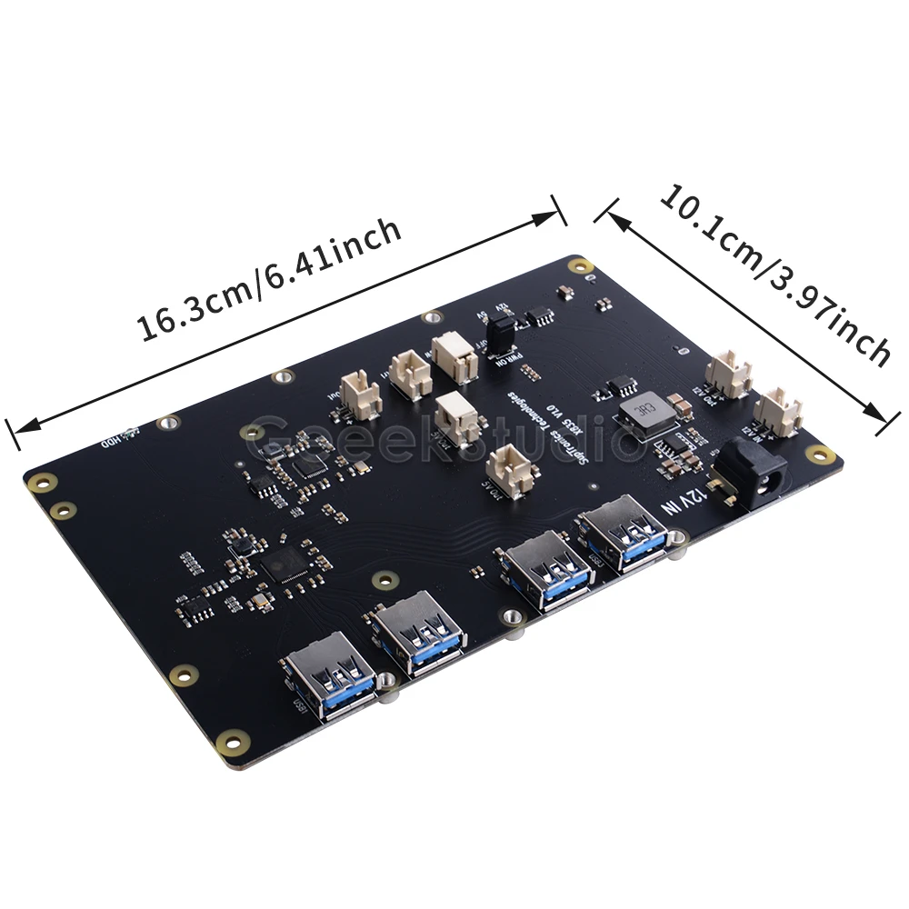 Плата расширения Raspberry Pi X835 3 5 &quotSATA HDD 12 В А адаптер питания США комплект для 4 B / 3B +