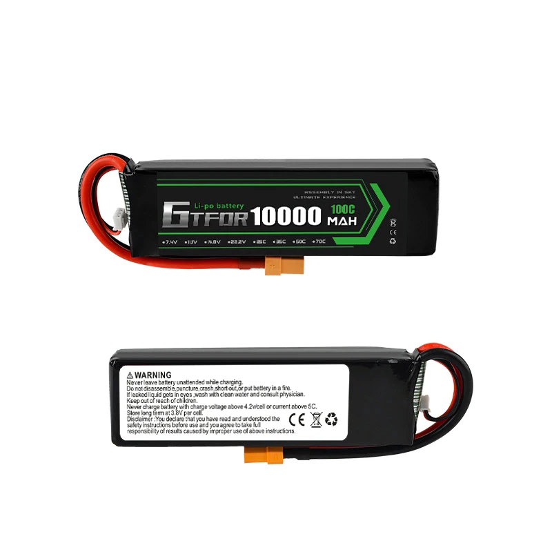 GTFDR батарея lipo 2S 7,4 V 10000mah 60C 120C HV 3S 11,4 V 5200mah 20C 40C для радиоуправляемого автомобиля дрона FPV Walkera QR X350 PRO квадрокоптера