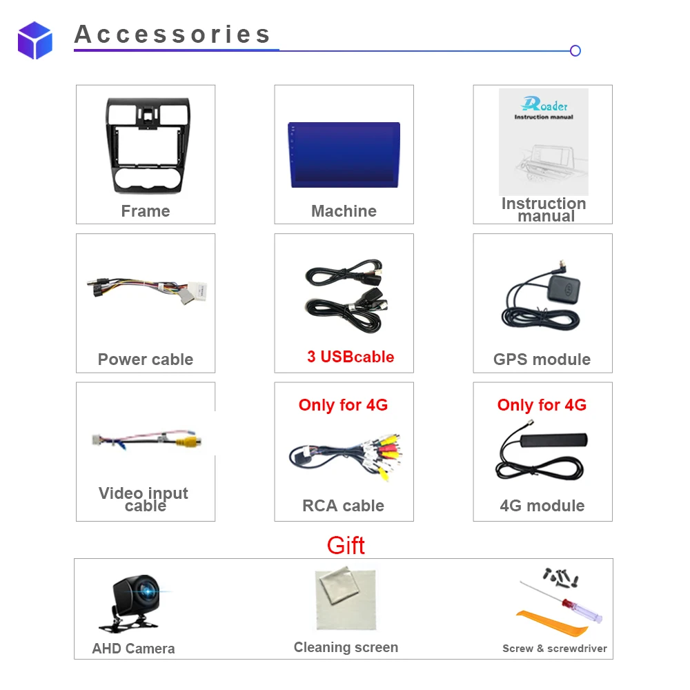 Автомобильный мультимедийный плеер Roader Android 10 0 автомобильный DVD для Subaru Forester SJ 2012