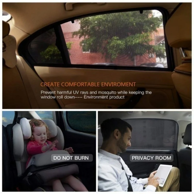 Автомобильная передняя + задняя боковая крышка окна Солнцезащитная занавеска