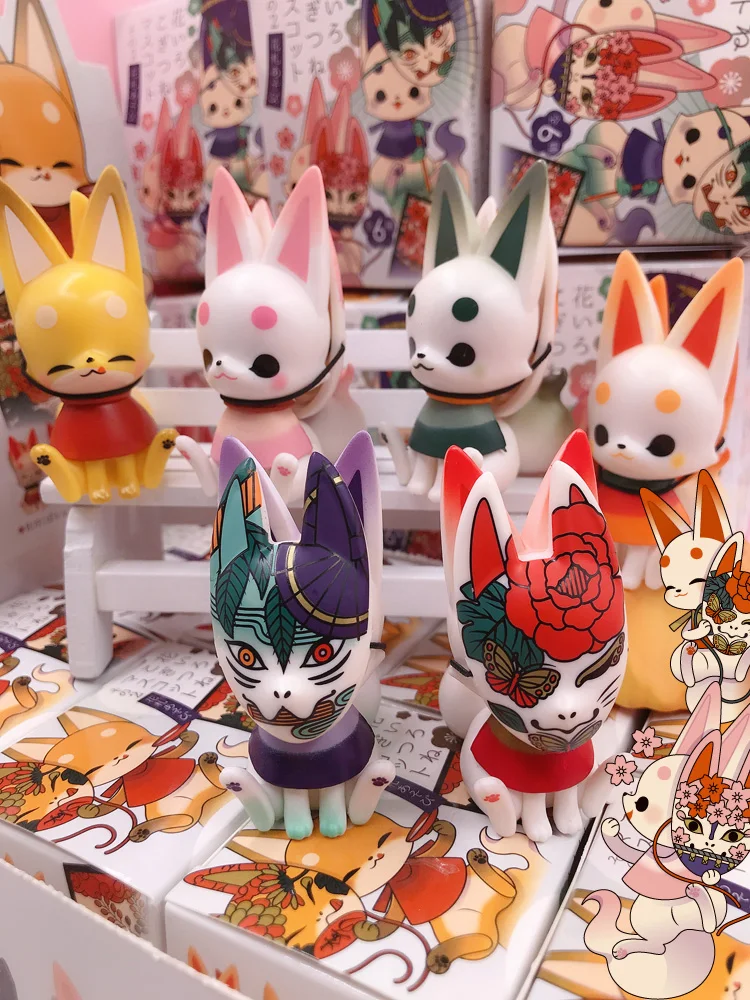 

Japanese flower clothes little fox 2 generation blind box toy Caja Ciega blind bag cute fairy decoration model mysterious box