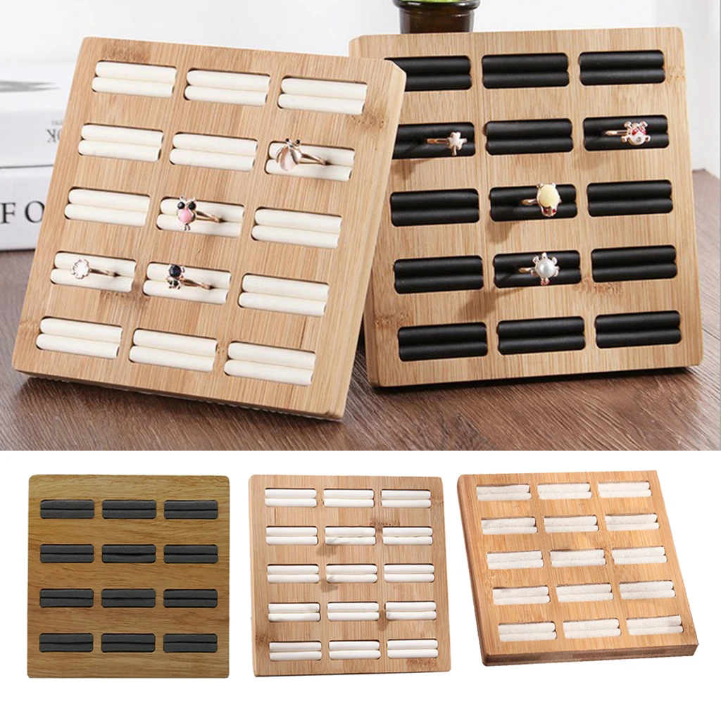 

Jewelry Earring Ring Display Organizer Box Tray Holder Storage 15 Slots