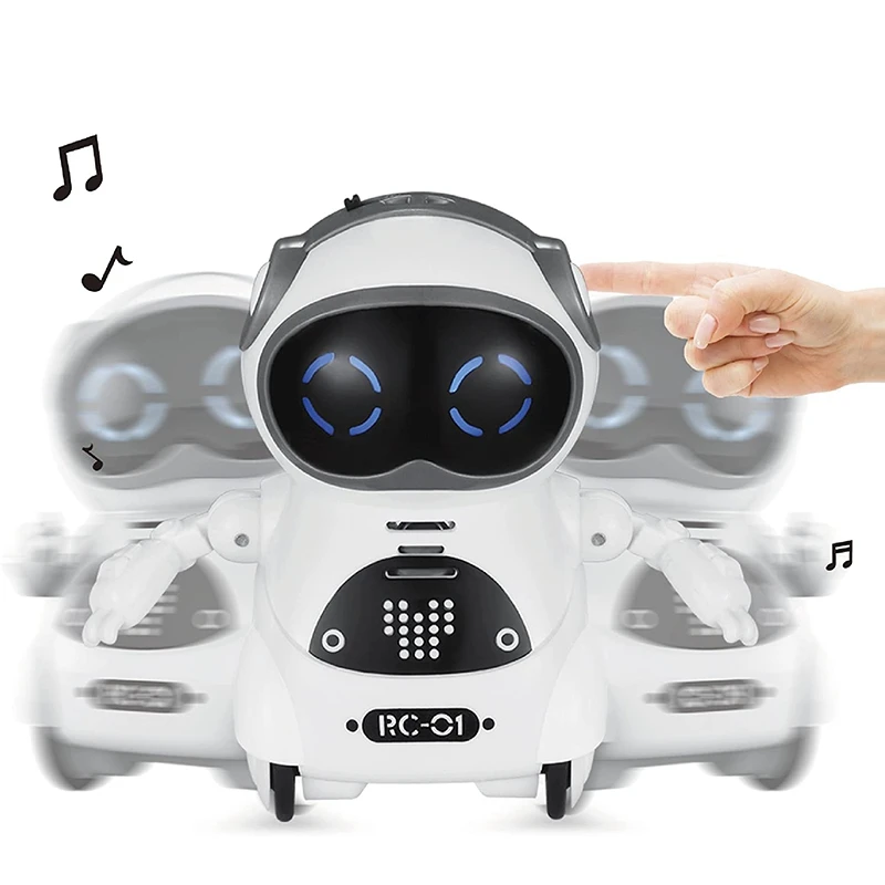 Mini RC Pocket Robot For Kids With Interactive Dialogue Conversation Voice Recognition Chat Record Singing& Dancing | Игрушки и хобби