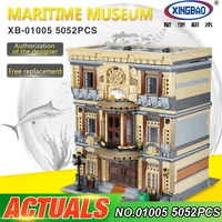 xb01005 new moc creative city maritime museum modular building block bricks educational toy birthday gifts
