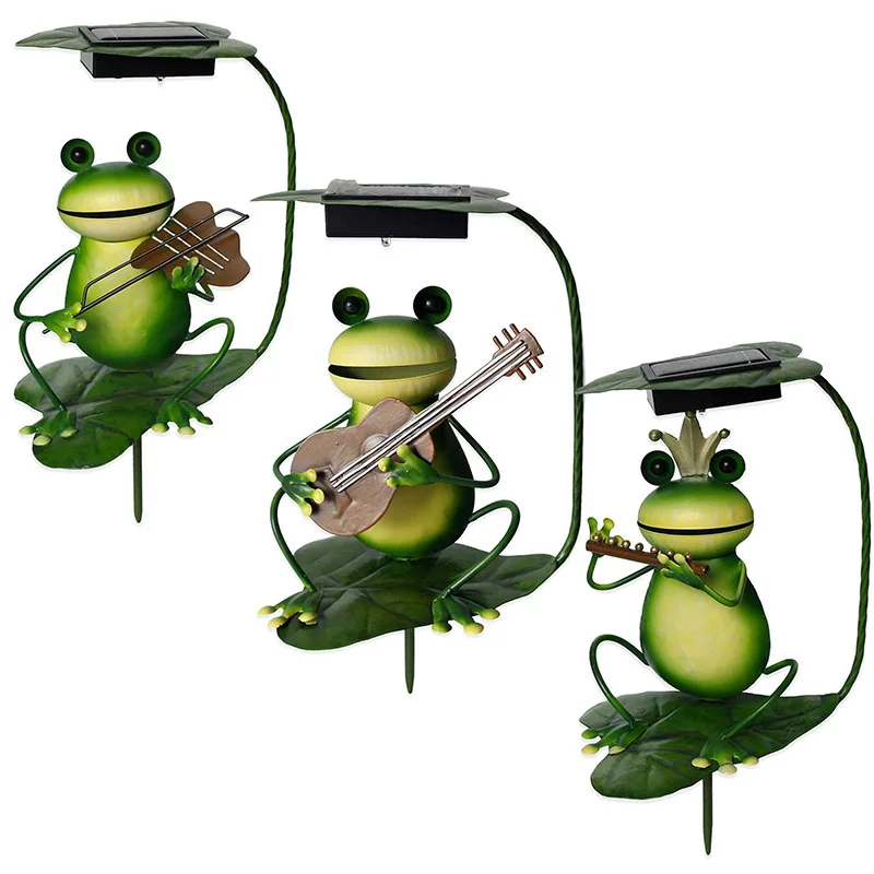 

Solar Garden Decoration Lights Outdoor Garden Lawn Decoration Lights Waterproof Solar Wrought Iron Frog Bird Landscape Light