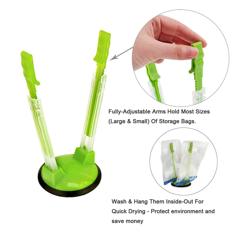 2 шт. мешковатые стойки свободные руки зажим для хранения продуктов морозильник