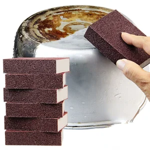 Волшебная губка, ластик для удаления наждака, чистящая щетка из карбида кремния, щетка для удаления накипи, для плиты, верхний горшок, кухонные инструменты