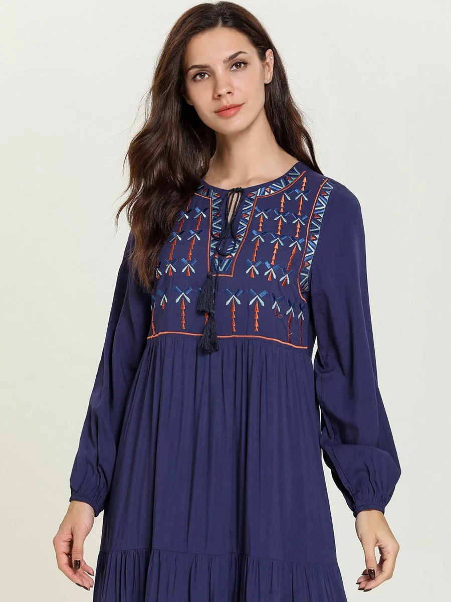 Мусульманские платья большого размера Осеннее модное удобное марокканское