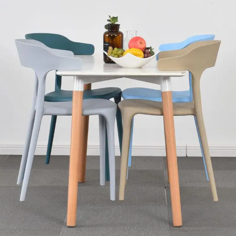 Утолщенный пластиковый стул для взрослых современный минималистичный домашний