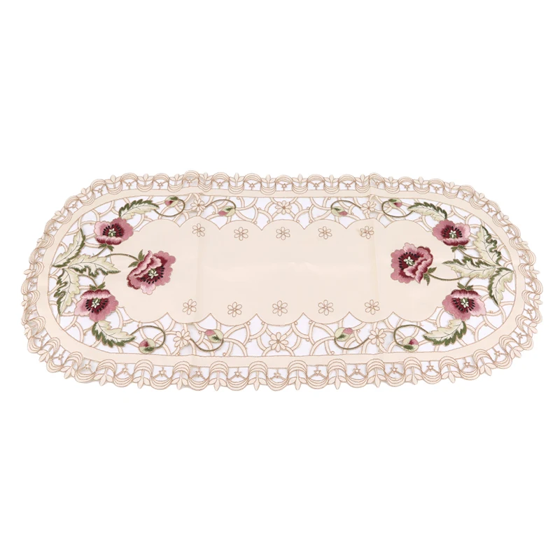 

Wedding Party Table Cover Home Table Cloth Oval Embroidery Tablecloth Nordic Tea Coffee Tablecloths Home Decor