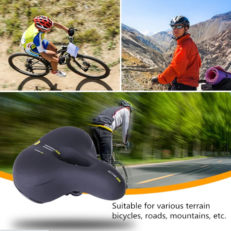 

Bicycle seat Mountain Bike seats cushion Cycling Saddle Damping Hollow Breathable Rainproof Soft Bicycle Saddle Accessories