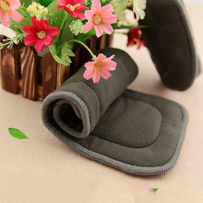 12 Упаковка мягкие и многоразовые 5 слоев ткань из бамбукового древесного угля