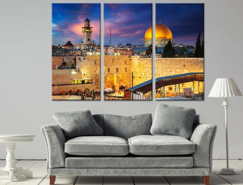 

Jerusalem Wall Art Travel Israel canvas Old City Wall Of Tears Poster