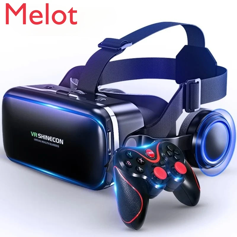 

High-End Luxury VR Glasses 3D Stereo Cell Phone Glasses Storm 3D Head-Mounted Home Theater with Handle