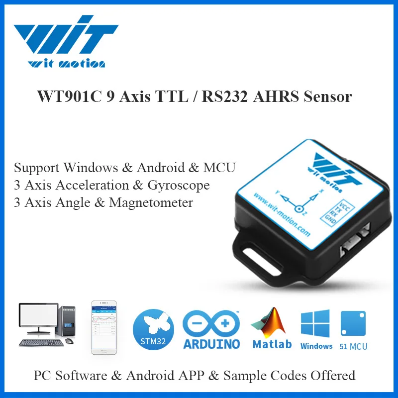 Датчик WitMotion WT901C ру AHRS 9 осевой Цифровой Угол + акселерометр гироскоп электронный