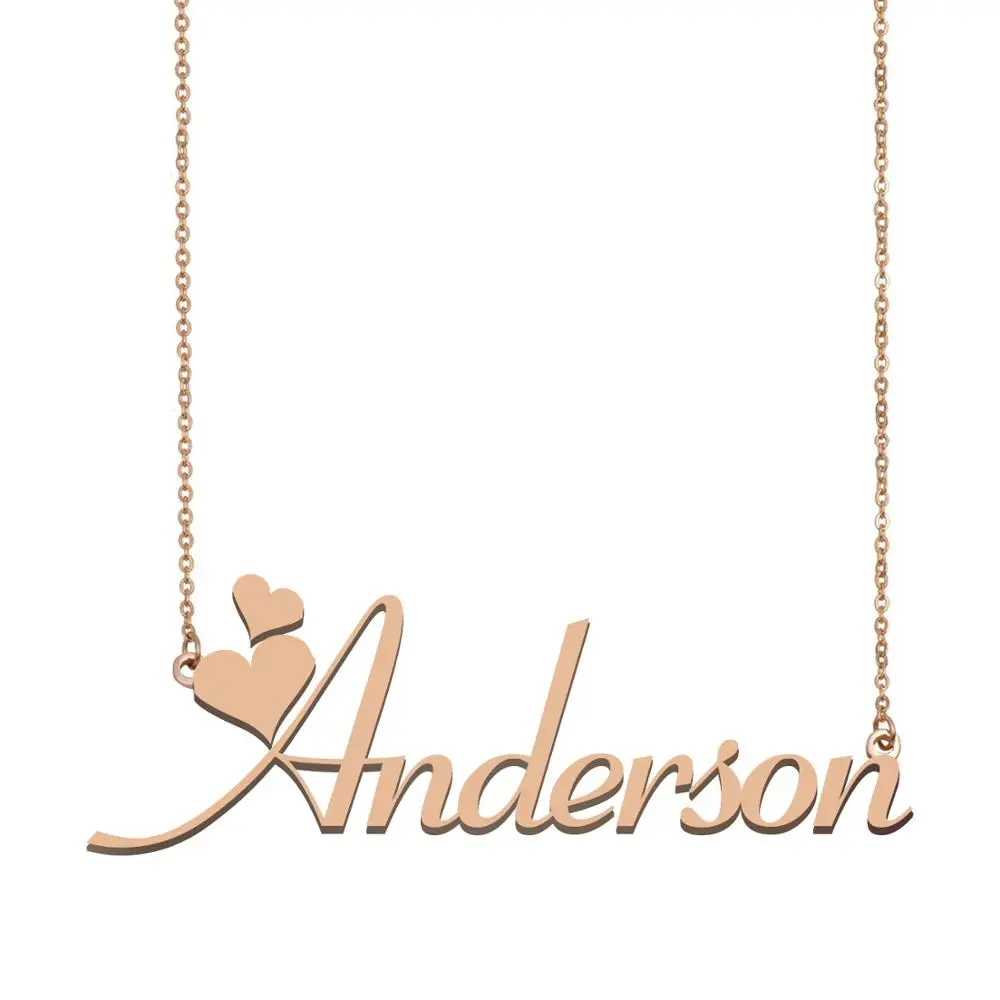 

Anderson Name Necklace, Custom Name Necklace for Women Girls Best Friends Birthday Wedding Christmas Mother Days Gift