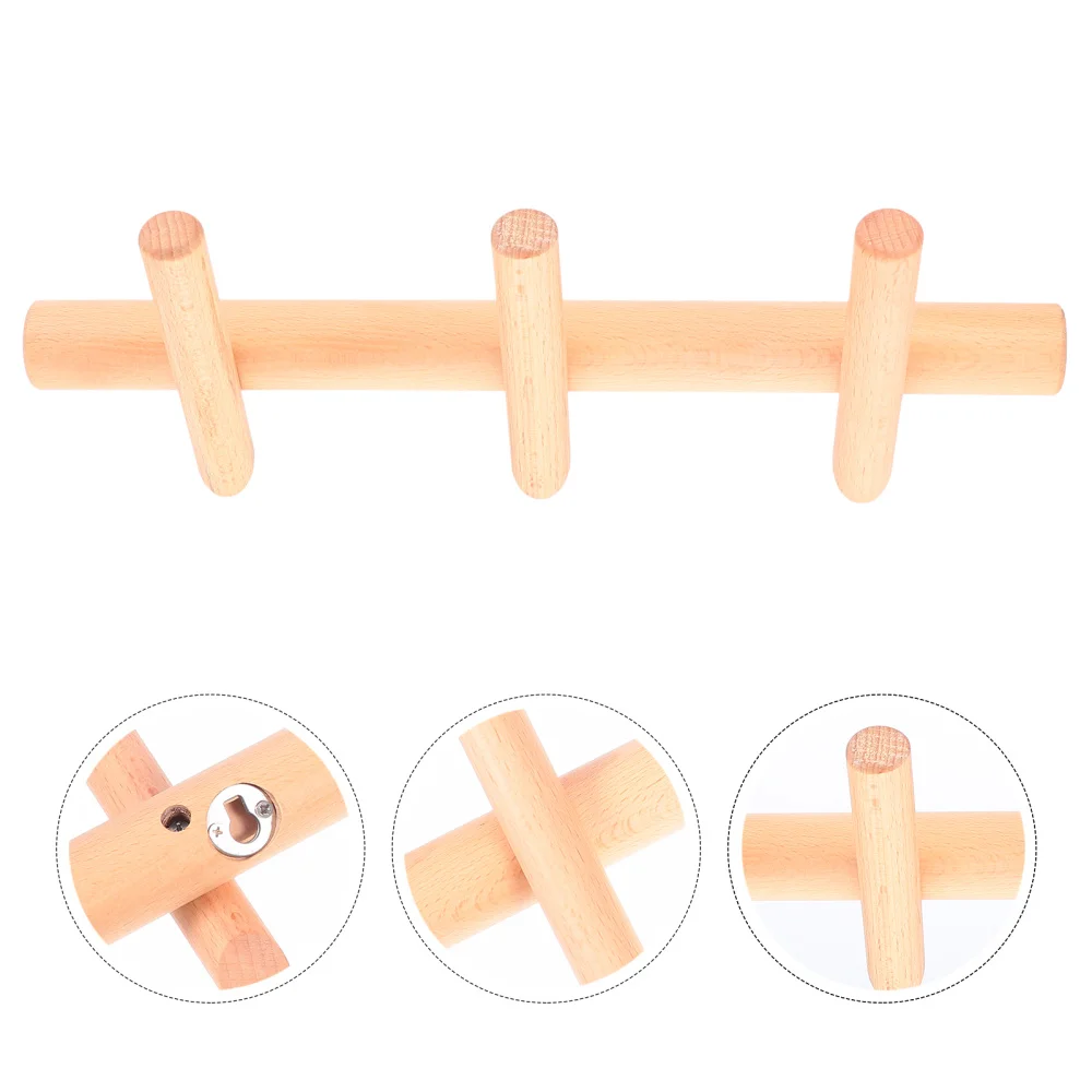

1pc Fence Modeling Wall Hanger Wooden Wall Storage Hook Wooden Wall Hook