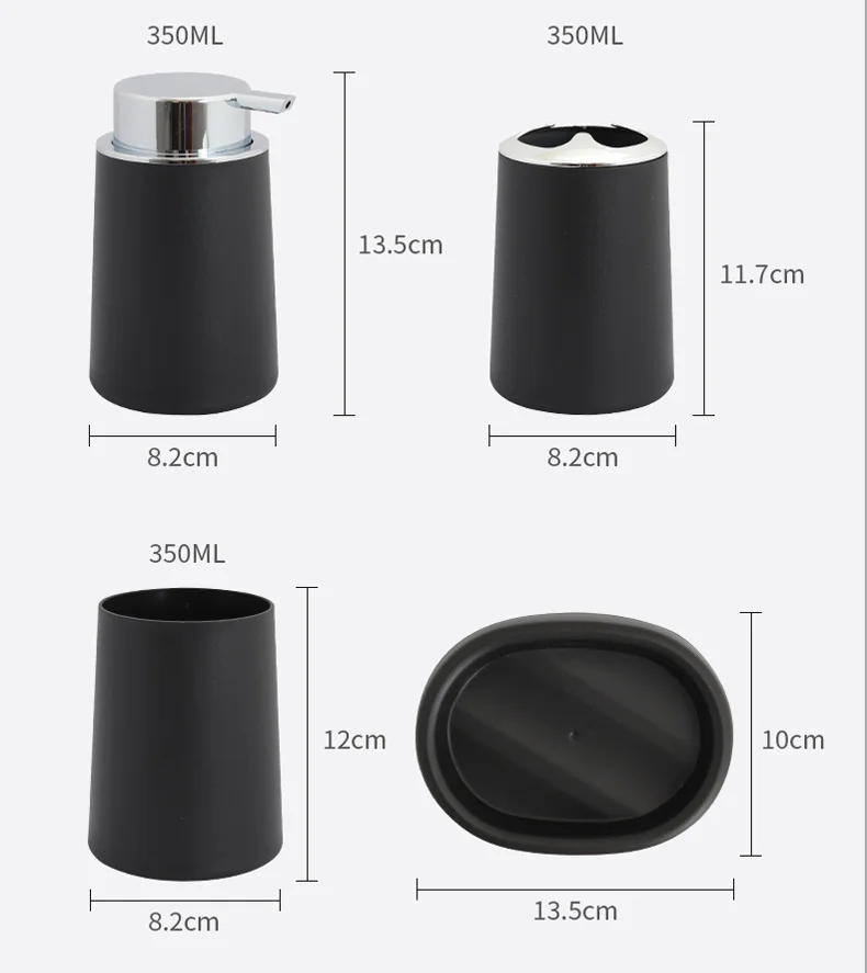 bathroom accessories set 6 piece soap lotion dispenser toothbrush holder soap toilet brush trash can bathroom essential room set free global shipping