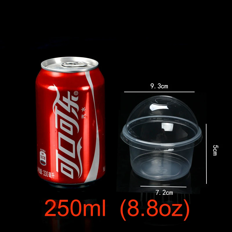 8.8oz250ml Round lid 50 компл Одноразовая чашка пудинга Пластик машина по изготовлению крышек силиконовая миска для десерта йогурт маленькую коробочку дома вечерние свадебные выпечки сливы 3/4/5/8/10 унций - Цвет: 8.8oz250ml Round lid