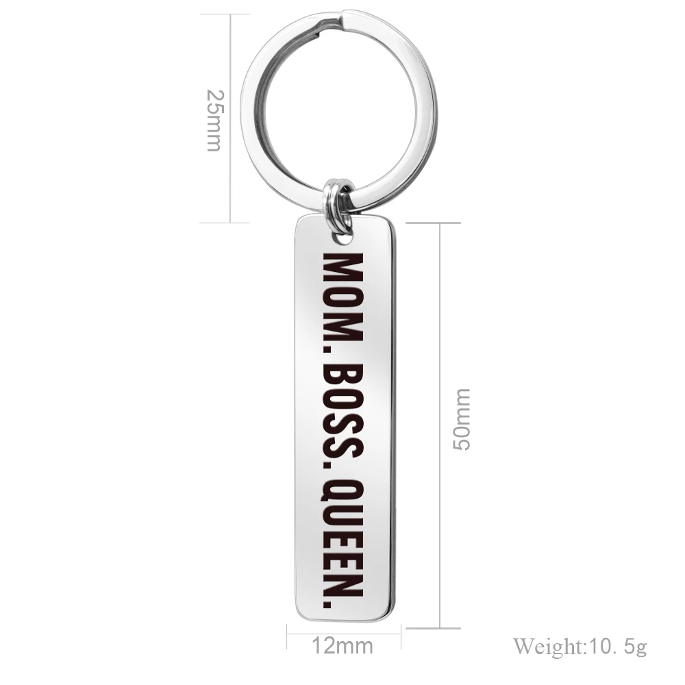 PolishedPlus заказной День Святого Валентина Брелок мама босс королева титан сталь