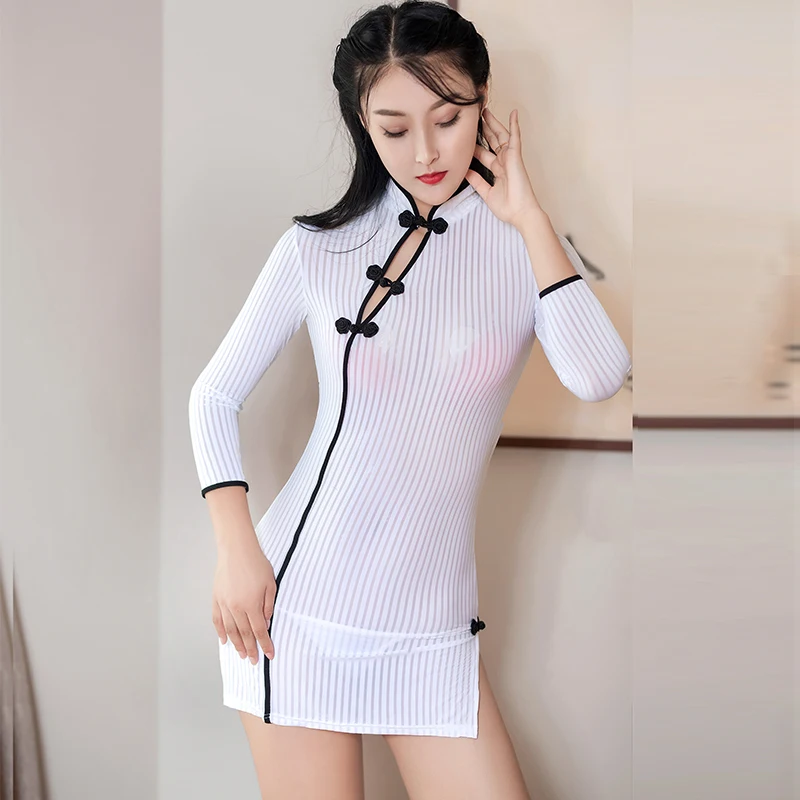 Винтажное Бандажное облегающее платье в китайском стиле пикантные прозрачные