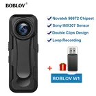 W1 маленькая камера для тела BOBLOV, маленькая камера для тела 1080P с высоким видеодатчиком, велосипедная камера, уличный удобный видеорегистратор, мини-камера