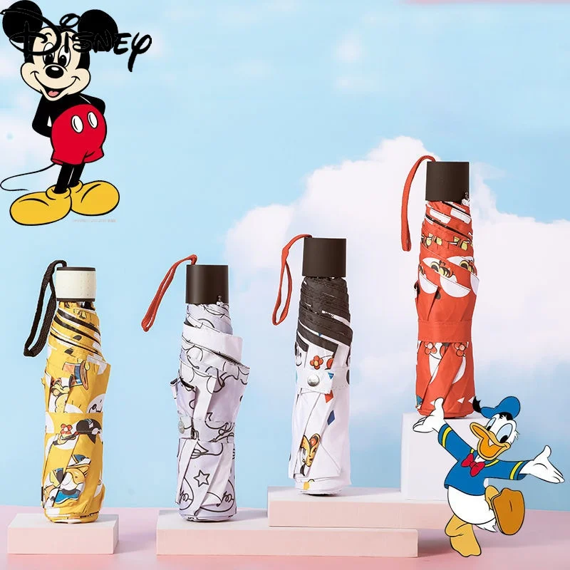

Disney Cartoon Umbrella Summer Folding Aluminum Bone Sun and Rain Dual-purpose Double-layer Sunscreen Anti-UV Umbrella