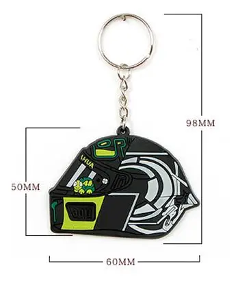 HobbyLane мотоциклетный шлем Модель брелок Брелок резиновая цепочка для ключей Gp Racing