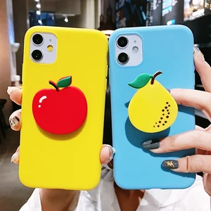 Cute Avocado Stand Finger Ring Case for Xiaomi Mi A3 A2 Lite A1 CC9 Pro Redmi S2 Go Y3 Y2 Y1 Lite Strawberry Holder TPU Cover