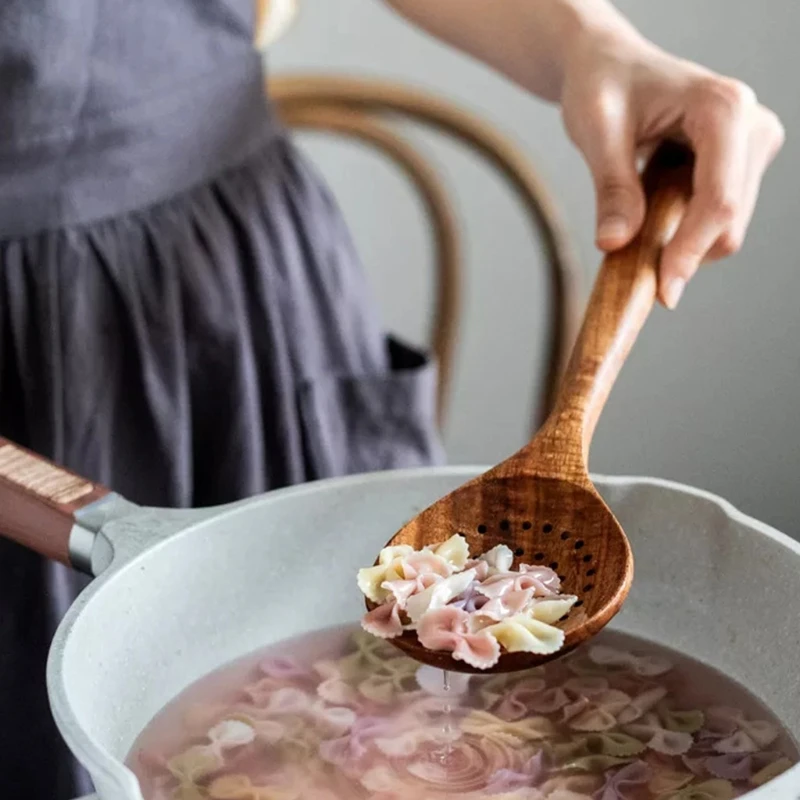 

Wooden Spatula Set Natural Teak Kitchen Cooking Utensil Wooden Spoon