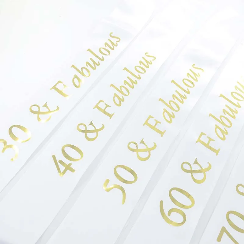 Золотая блестящая лента на вечеринку по поводу дня рождения 30 40 50 60 70 сказочные