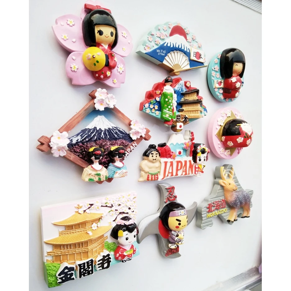 Магнитный декор для холодильника японский туристический сувенир lucky cat Tokyo Fujiyama