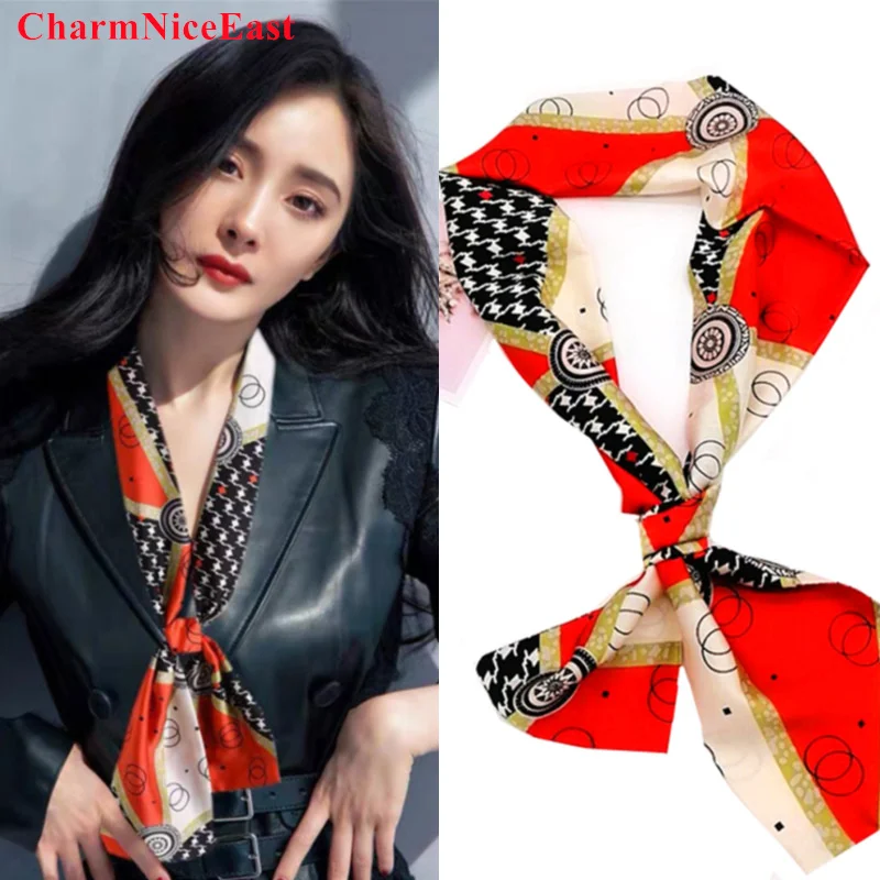 Лидер продаж роскошные брендовые весенние корейские шарфы узкий длинный